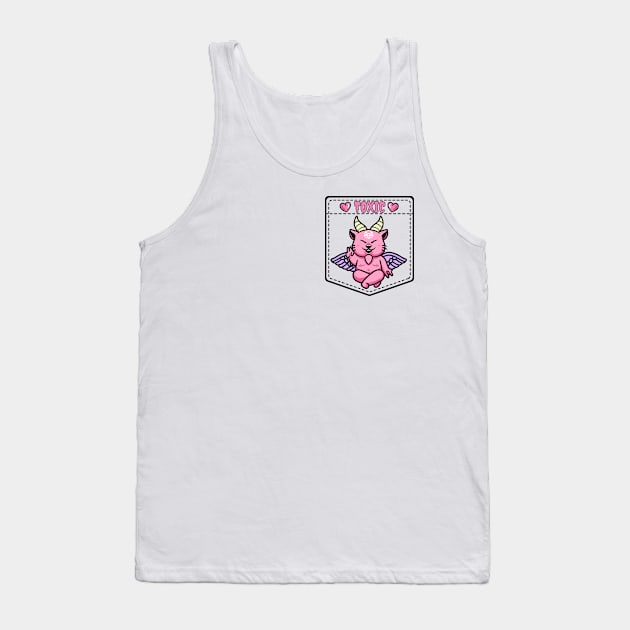 Cat Baphomet Tank Top by Rockadeadly